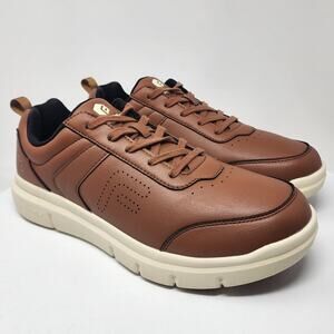 Fitville BriskWalk Oxford Walking Shoe Men 12.5Wide Brown with Cream Sole Nature X Two Dark Tan Nubuck Leather Clarks | Mercari main image 3